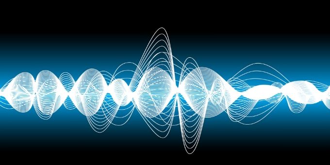 A pictures shows the electromagnetic waves.