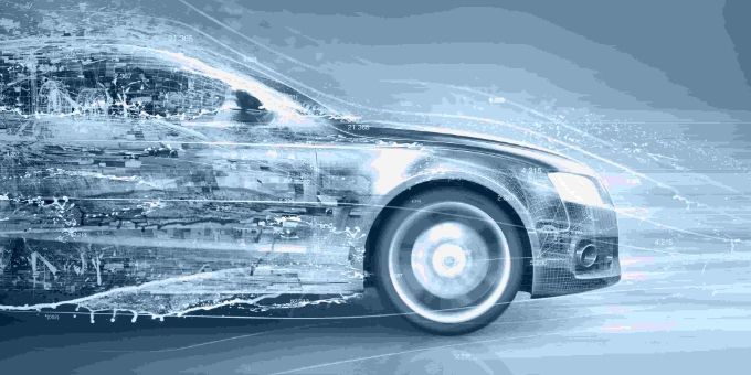 An aircraft is flying under the striking weather.